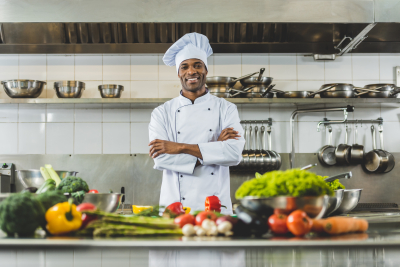 Chef smiling