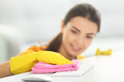 Caregiver cleaning